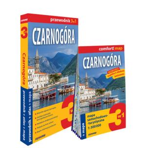 Czarnogóra 3w1 przewodnik + atlas + mapa. Autor: Łukasz Bejster. Multiszop.pl Okładka książki Czarnogóra 3w1 przewodnik + atlas + mapa