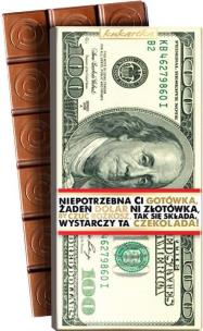 Opakowanie Czekolada CZK-107 100 dolarów banknot