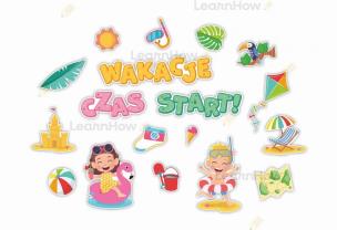 Opakowanie Dekoracja klasowa - Wakacje czas start 18el