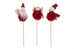 Opakowanie Dekoracja na piku, bałwan, mikołaj, aniołek MIX