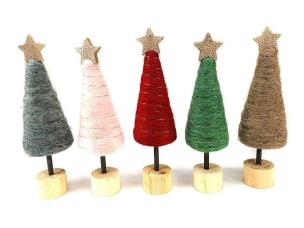 Opakowanie Dekoracja świąteczna Choinka drewniana MIX