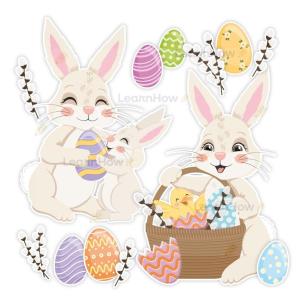 Dekoracja Wielkanocna Zajączki Wielkanocne. Wydawca: LearnHow. Multiszop.pl Opakowanie Dekoracja Wielkanocna Zajączki Wielkanocne