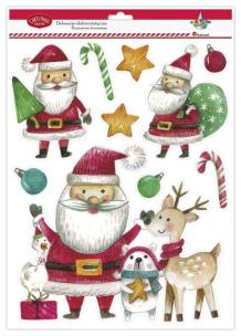 Opakowanie Dekoracje elektrostatyczne Mikołaje 10szt