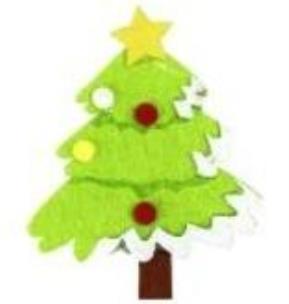 Opakowanie Dekoracje filcowe 3D choinki 60x75mm 4szt