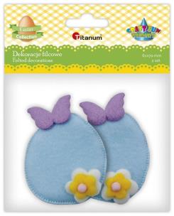 Opakowanie Dekoracje filcowe 3D jajka z motylem 2szt