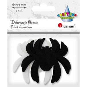 Opakowanie Dekoracje filcowe pająki 70x63mm 4szt