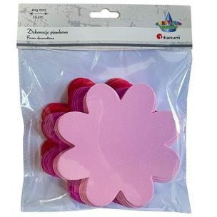 Opakowanie Dekoracje piankowe kwiaty 130mm 3 kolory mix 15szt