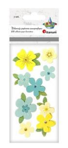 Opakowanie Dekoracje samoprzylepne 3D kwiaty mix 7szt