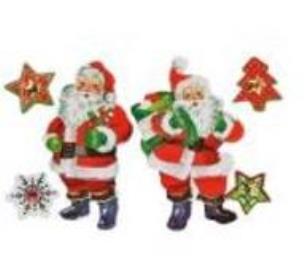 Opakowanie Dekoracje samoprzylepne 3D Mikołaje 11szt