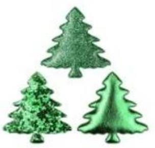 Opakowanie Dekoracje samoprzylepne choinki 12szt