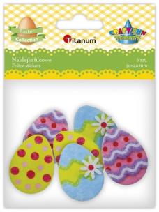 Opakowanie Dekoracje samoprzylepne filcowe 3D pisanki 30x40mm