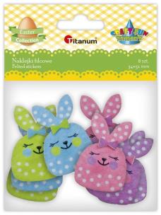 Opakowanie Dekoracje samoprzylepne filcowe 3D zajączki 8szt