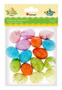 Opakowanie Dekoracje styropianowe jajka pozłacane 25x35mm mix