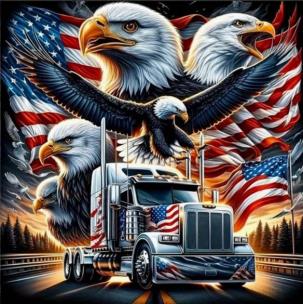 Opakowanie Diamentowa Mozaika Auto amerykańskie orły NO-2000873