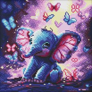 Opakowanie Diamentowa mozaika -Beztroski słonik Kids 30x30