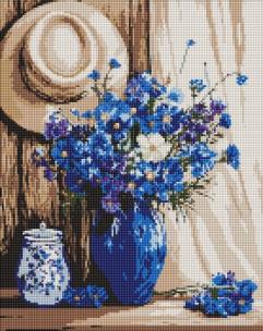 Opakowanie Diamentowa mozaika - Bukiet chabrów 40x50cm