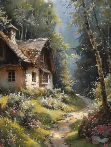 Opakowanie Diamentowa Mozaika Chata przy leśnej drodze NO-2001755