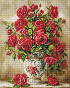 Opakowanie Diamentowa mozaika - Karmazynowe róże 40x50cm