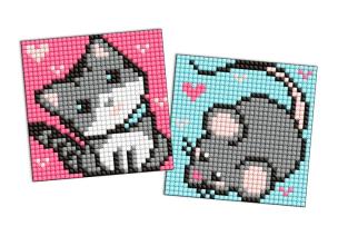 Opakowanie Diamentowa mozaika Kids naklejka - Szarzy.. 9x9cm