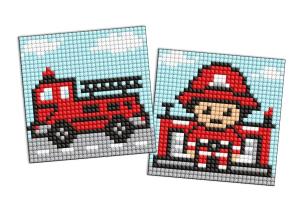 Opakowanie Diamentowa mozaika Kids naklejka - Zawód Strażak