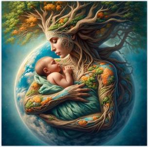 Opakowanie Diamentowa Mozaika Kobieta Matka ziemia z dzieckiem NO-2003085