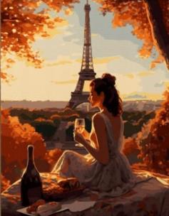 Opakowanie Diamentowa Mozaika Kobieta w Paryżu NO-1009979