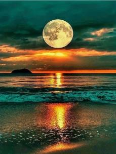 Opakowanie Diamentowa Mozaika Księżyc nad oceanem NO-2001519