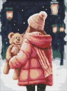 Opakowanie Diamentowa mozaika - Na zimowym spacerze 30x40cm