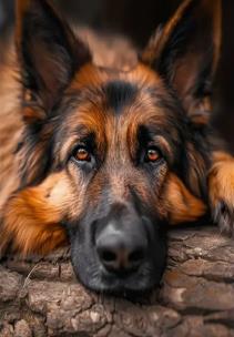 Opakowanie Diamentowa Mozaika Pies owczarek leżący na korze NO-2003088