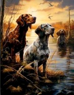 Opakowanie Diamentowa Mozaika Pieski trzy na mokradłach polowanie NO-2000173