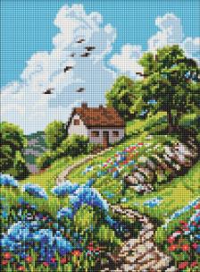 Opakowanie Diamentowa mozaika - Przytulny domek 30x40cm