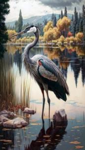 Opakowanie Diamentowa Mozaika Ptaki Żuraw NO-2002219