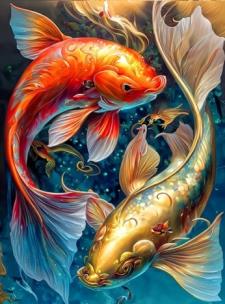 Opakowanie Diamentowa Mozaika Ryby dwa karpie NO-2000143