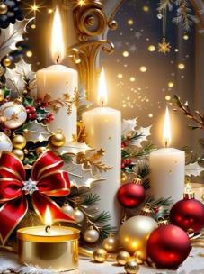 Opakowanie Diamentowa Mozaika Święta świece z ozdobami bożonarodzeniowymi NO-2003107