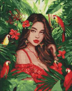 Opakowanie Diamentowa mozaika - Tropikalna księżniczka 40x50