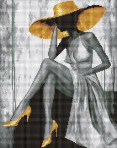 Opakowanie Diamentowa mozaika - Złota Pani 40x50cm