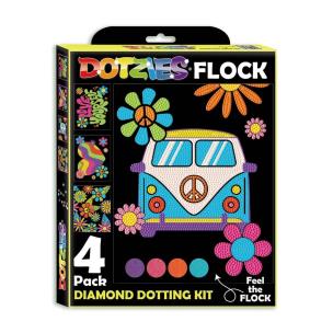 Opakowanie Diamond Dotz - Adults Flocked Neon Peace&Love