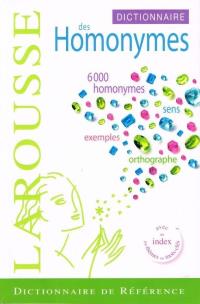 Okładka książki Dictionanaire des homonymes