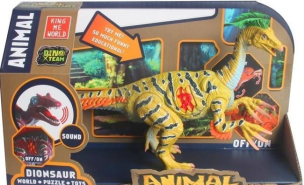 Dinozaur ze światłem i dżwiękiem MIX. Wydawca: Merkpol. Multiszop.pl Opakowanie Dinozaur ze światłem i dżwiękiem MIX