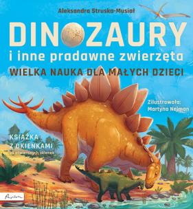 Okładka książki Dinozaury i inne pradawne zwierzęta. Książka z okienkami
