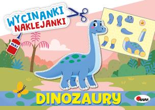 Okładka książki Dinozaury. Wycinanki naklejanki