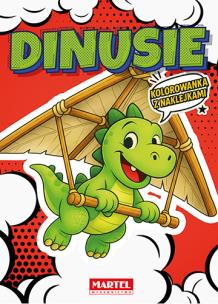 Okładka książki Dinusie. Kolorowanka komiksowa z naklejkami