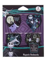 Opakowanie DISNEY BURTON'S - ZAKŁADKI MAGNETYCZNE 4 szt MIX - WZÓR 3 - NIGHTMARE