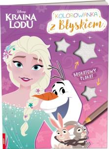 Okładka książki Disney Kraina Lodu. Kolorowanka z błyskiem
