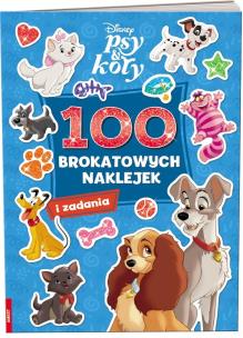 Okładka książki Disney Psy & Koty. 100 brokatowych naklejek