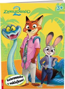 Okładka książki Disney zwierzogród 2. Kolorowanka z naklejkami