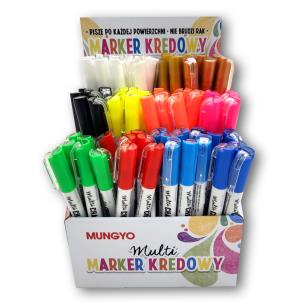 Opakowanie Display Marker kredowy Mungyo mix kolorów 72 sztuk