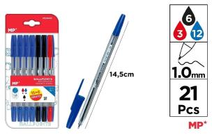 Opakowanie Długopis 1.0mm 21szt MIX