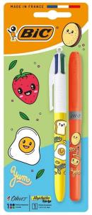 Opakowanie Długopis 4 Colors Kawaii mix+zakreślacz orange BIC