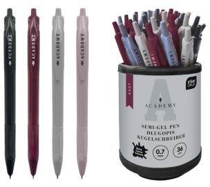 Opakowanie Długopis auto czarny z grip. EASY Academy (36szt)